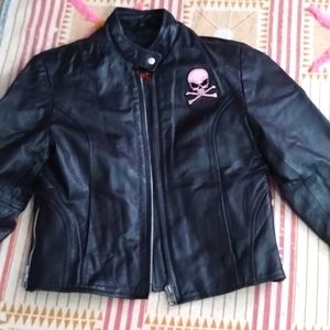 Black leather jacket size M
